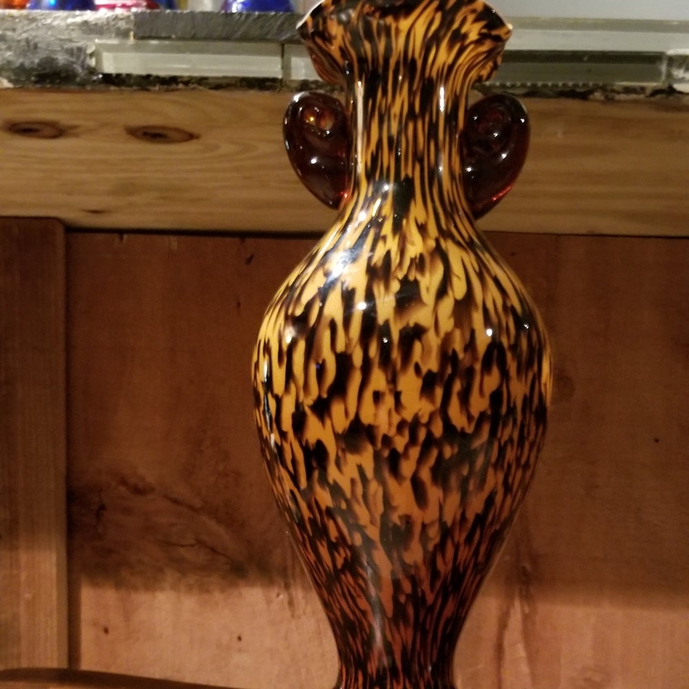 Animal print vase